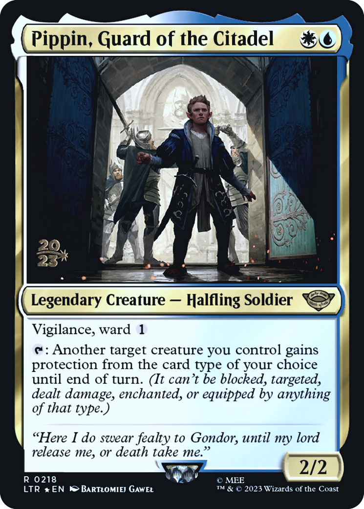 Pippin, Guard of the Citadel (PRE-218) [Tales of Middle-earth Promos] Foil MTG Single Wizards of the Coast
