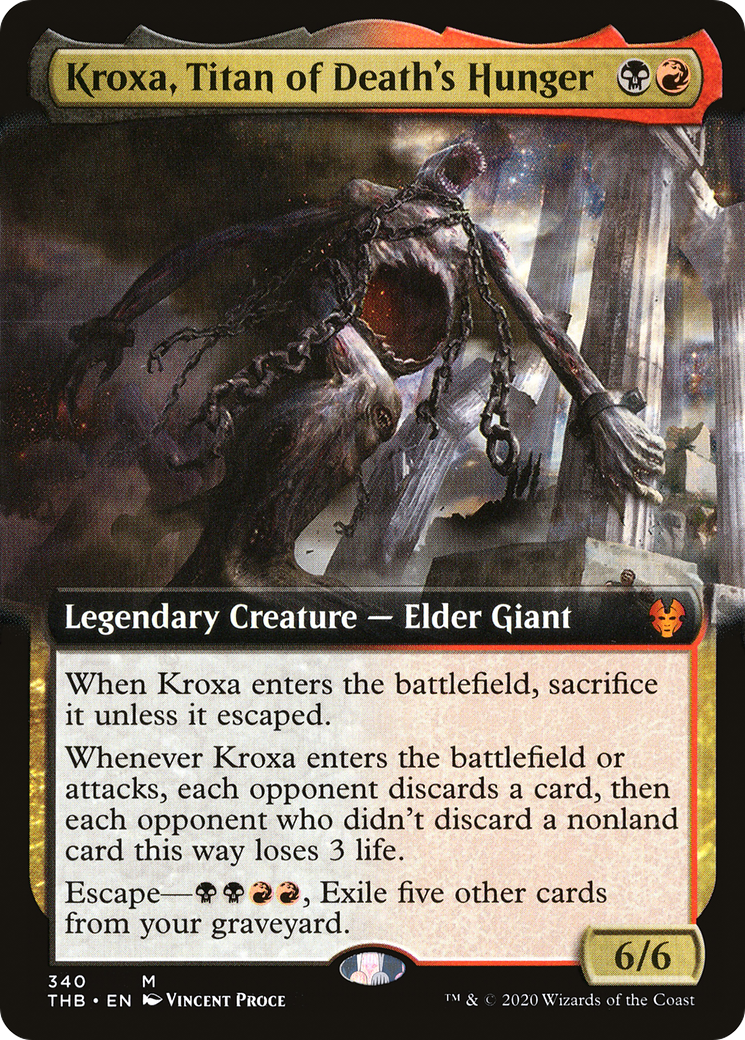 Kroxa, Titan of Death's Hunger (THB-340) [Theros Beyond Death] (Extended Art) MTG Single Wizards of the Coast