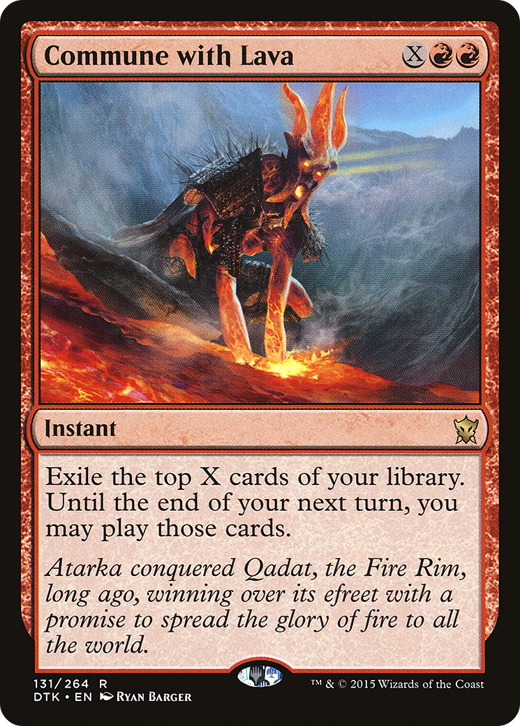 Commune with Lava [Dragons of Tarkir] MTG Single Magic: The Gathering   