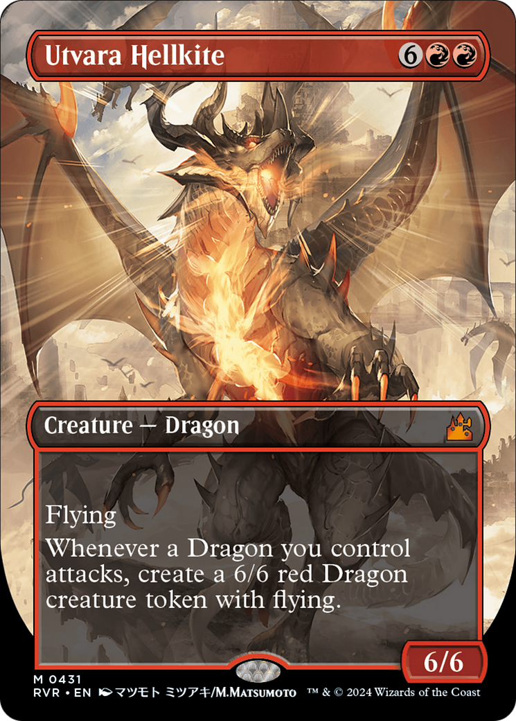 Utvara Hellkite (Anime Borderless) (RVR-431) [Ravnica Remastered] (Borderless) MTG Single Wizards of the Coast
