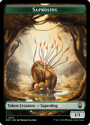 Garruk, Apex Predator Emblem // Saproling Double-Sided Token [Tokens] Modern Horizons 3 Commander Tokens MTG Single Magic: The Gathering