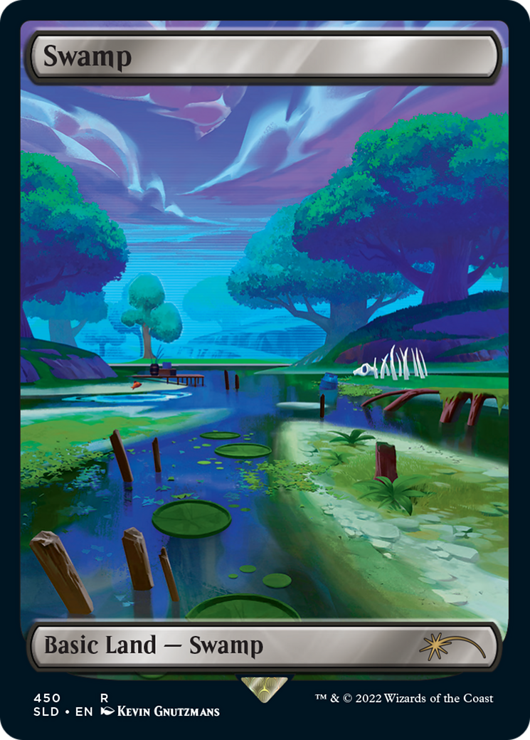 Swamp (450) (SLD-450) [Secret Lair] Drop Foil MTG Single Wizards of the Coast