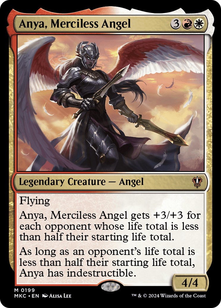 Anya, Merciless Angel (MKC-199) [Murders at Karlov Manor Commander] MTG Single Wizards of the Coast