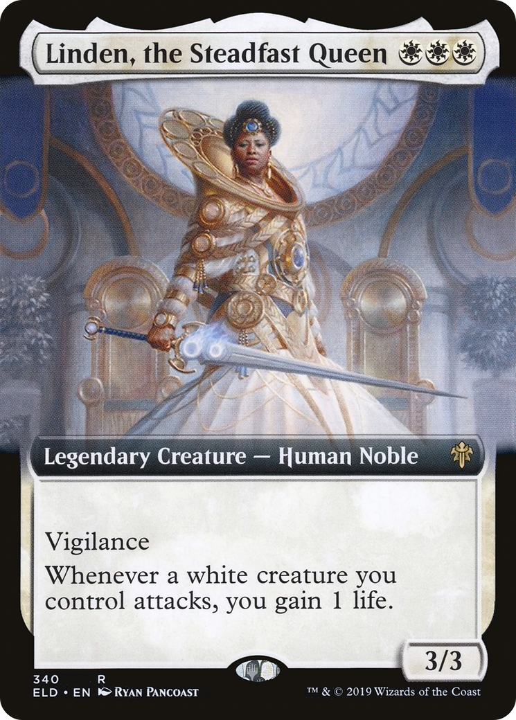Linden, the Steadfast Queen (ELD-340) [Throne of Eldraine] (Extended Art) Foil MTG Single Wizards of the Coast