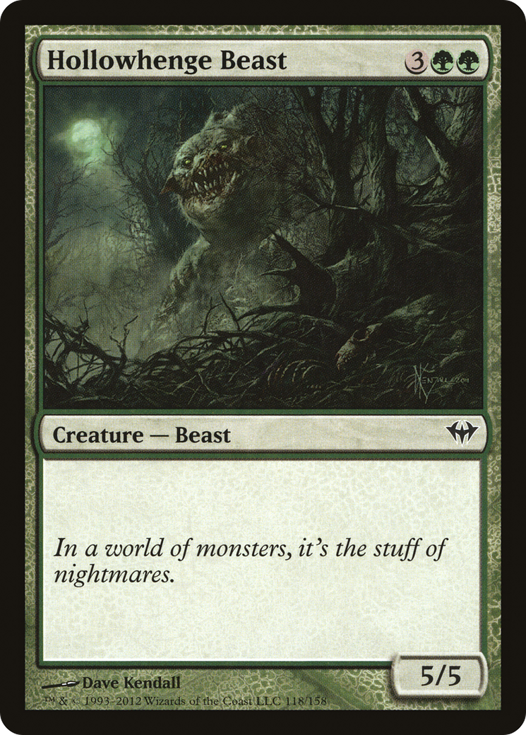 Hollowhenge Beast (DKA-118) [Dark Ascension] MTG Single Wizards of the Coast