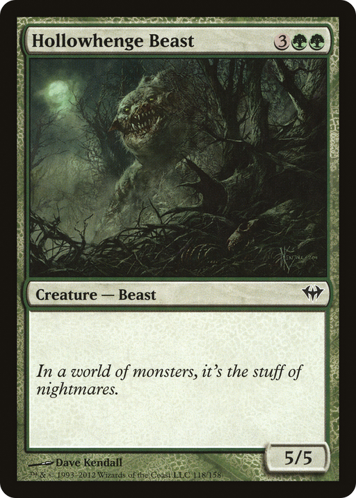 Hollowhenge Beast (DKA-118) [Dark Ascension] MTG Single Wizards of the Coast