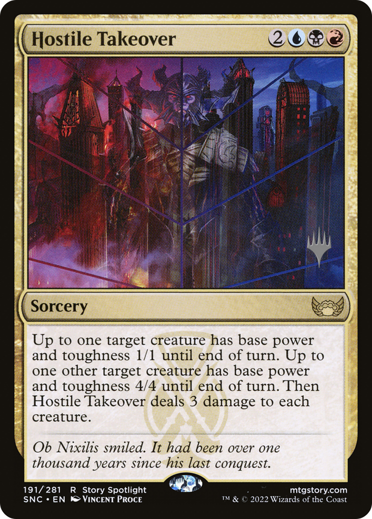 Hostile Takeover (PPSNC-191P) [Streets of New Capenna Promos] Foil MTG Single Wizards of the Coast