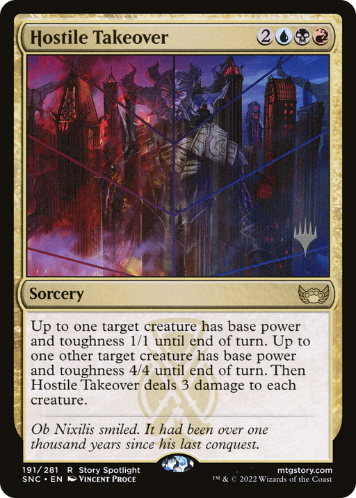 Hostile Takeover (PPSNC-191P) [Streets of New Capenna Promos] Foil MTG Single Wizards of the Coast