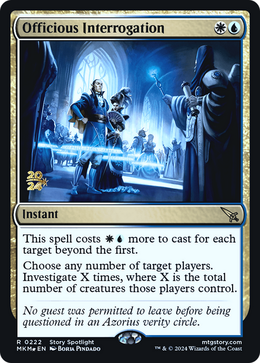 Officious Interrogation (PRE-222) [Murders at Karlov Manor Promos] Foil MTG Single Wizards of the Coast
