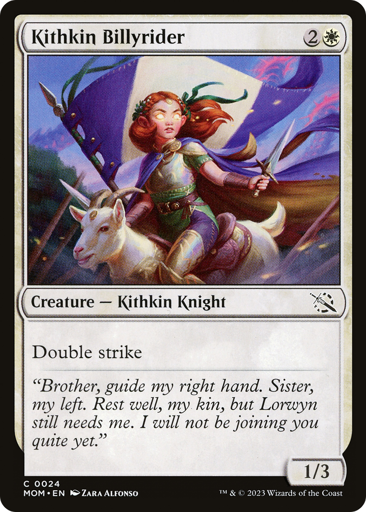 Kithkin Billyrider (MOM-024) [March of the Machine] Foil MTG Single Wizards of the Coast