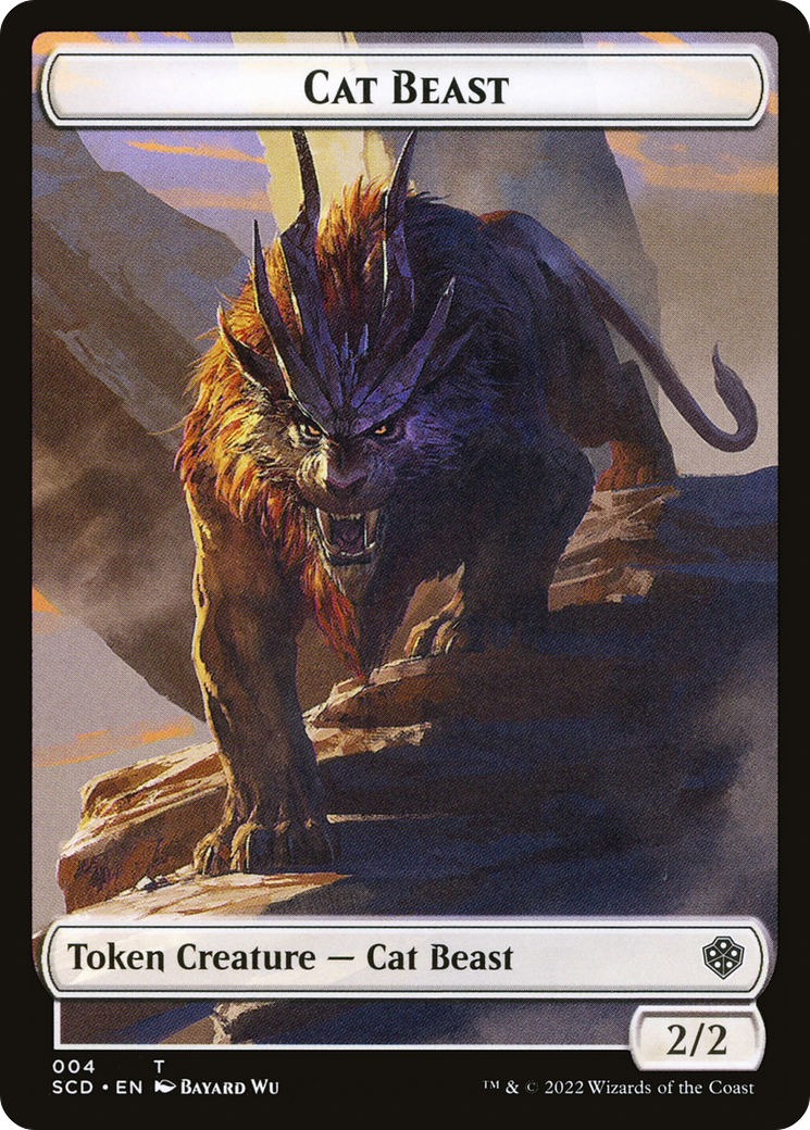 Cat Beast (TSCD-004) [Tokens] Starter Commander Deck Tokens Foil MTG Single Wizards of the Coast