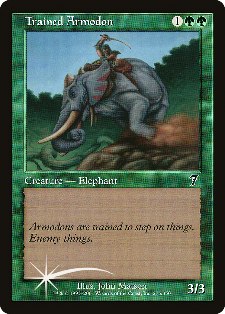 Trained Armodon (7ED-275) [7th Edition] Foil MTG Single Wizards of the Coast