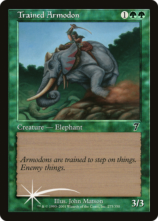 Trained Armodon (7ED-275) [7th Edition] MTG Single Wizards of the Coast