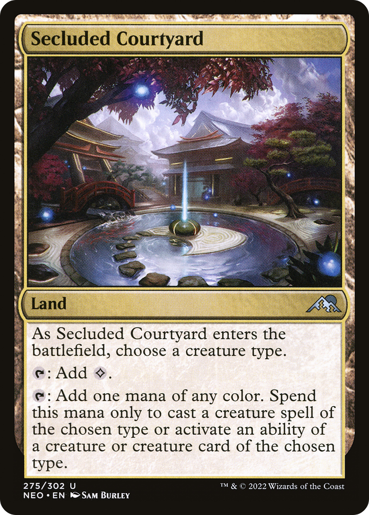 Secluded Courtyard (NEO-275) [Kamigawa: Neon Dynasty] MTG Single Wizards of the Coast