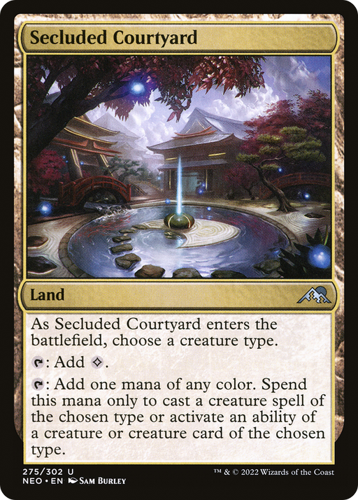 Secluded Courtyard (NEO-275) [Kamigawa: Neon Dynasty] MTG Single Wizards of the Coast