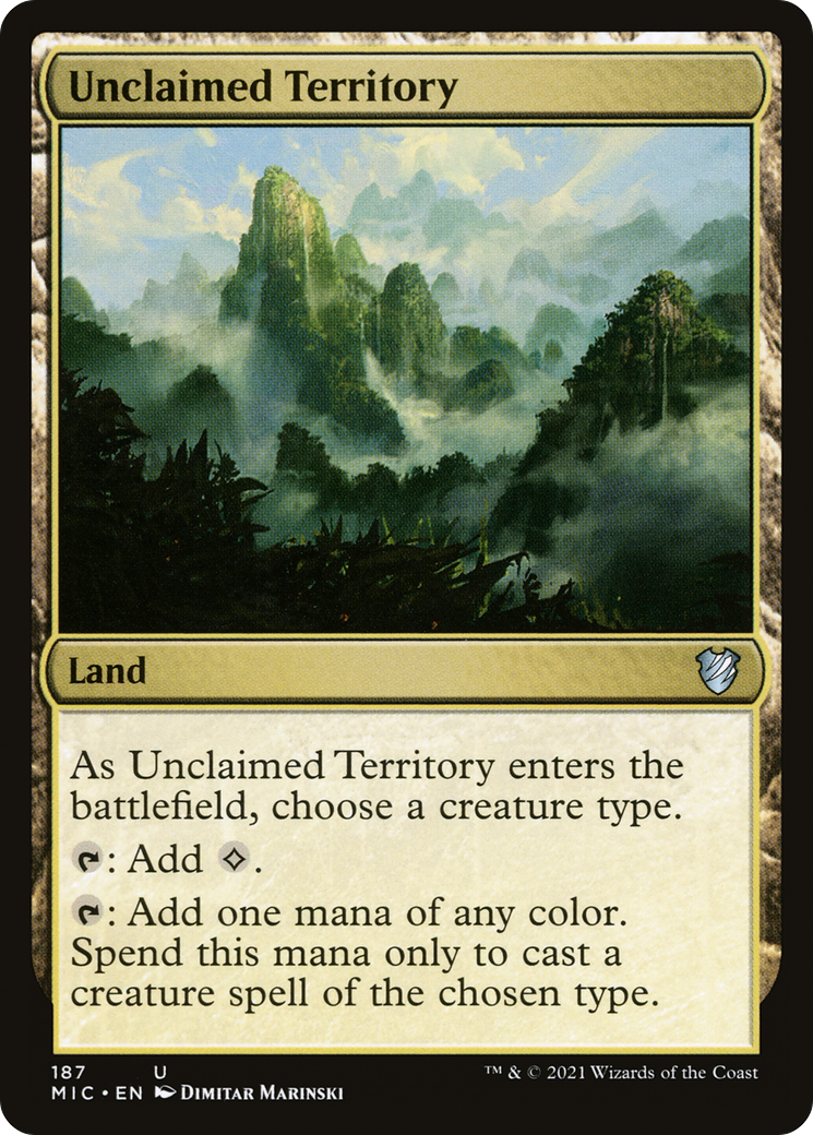 Unclaimed Territory (MIC-187) [Midnight Hunt Commander] MTG Single Wizards of the Coast