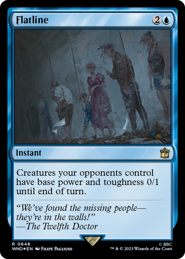 Flatline (Surge Foil) (WHO-648) [Doctor Who] Foil MTG Single Wizards of the Coast