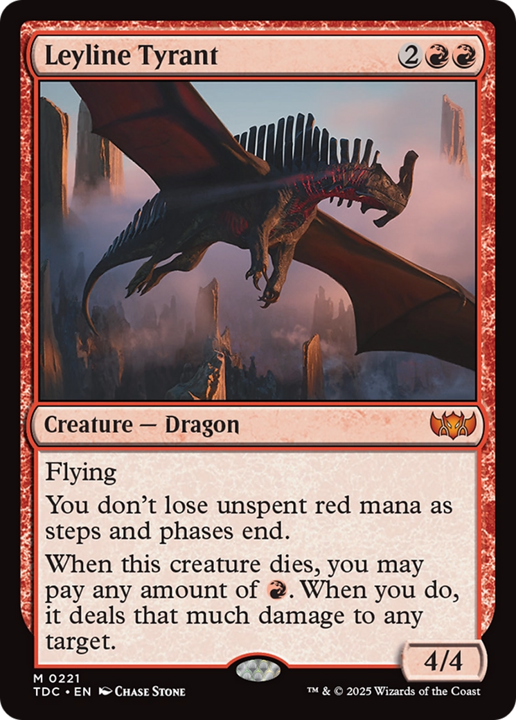 Leyline Tyrant (TDC-221) [Commander: Tarkir: Dragonstorm] MTG Single Wizards of the Coast