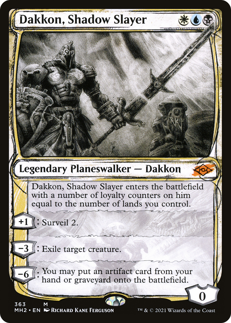 Dakkon, Shadow Slayer (MH2-363) [Modern Horizons 2] (Showcase) MTG Single Wizards of the Coast