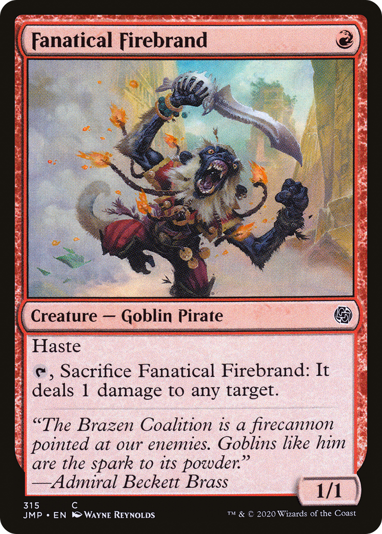 Fanatical Firebrand (JMP-315) [Jumpstart] MTG Single Wizards of the Coast