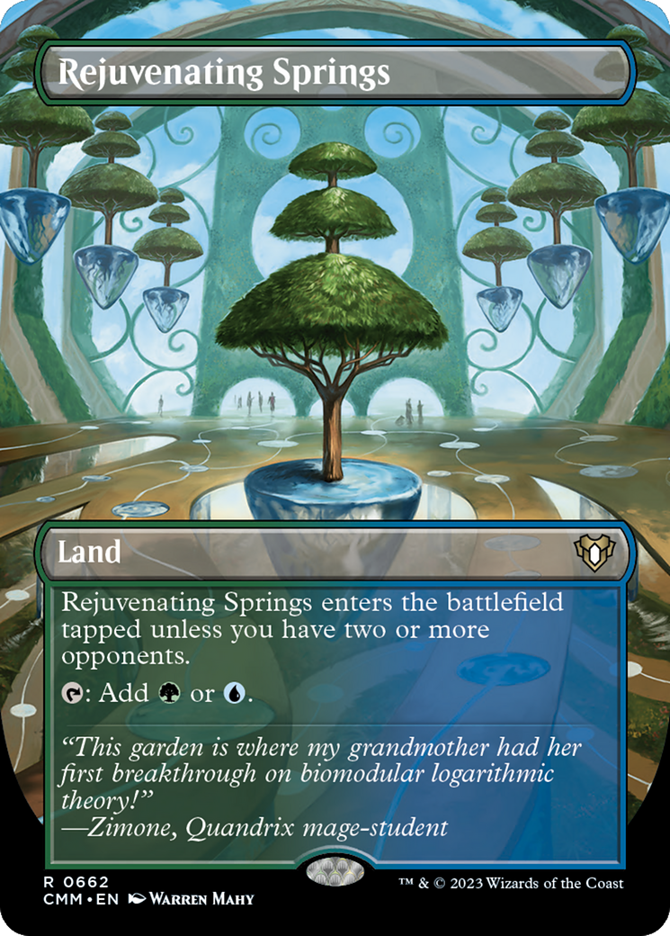 Rejuvenating Springs (CMM-662) [Commander Masters] (Borderless) MTG Single Wizards of the Coast