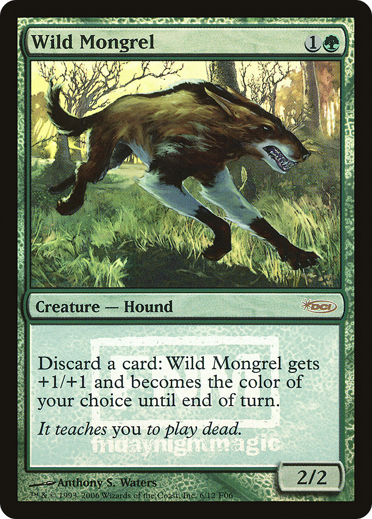 Wild Mongrel (FNM-) [Misc] Friday Night Magic 2006 Foil MTG Single Wizards of the Coast