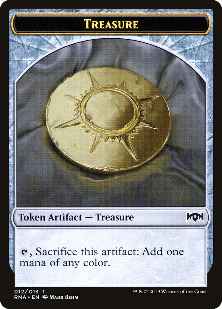 Treasure Token (RNA-012) [Tokens] Ravnica Allegiance Tokens MTG Single Wizards of the Coast