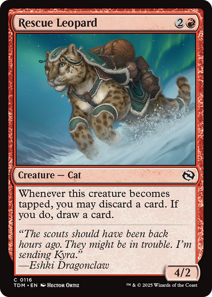 Rescue Leopard (TDM-116) [Tarkir: Dragonstorm] Foil MTG Single Wizards of the Coast