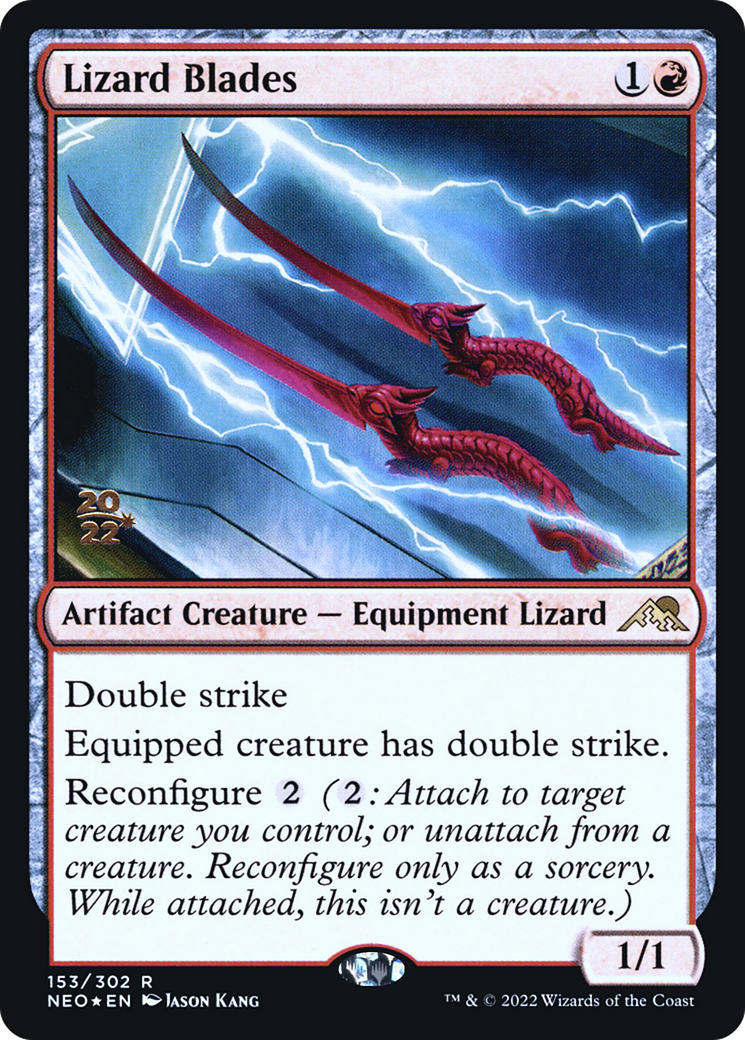 Lizard Blades (PRE-153) [Kamigawa: Neon Dynasty Promos] Foil MTG Single Wizards of the Coast