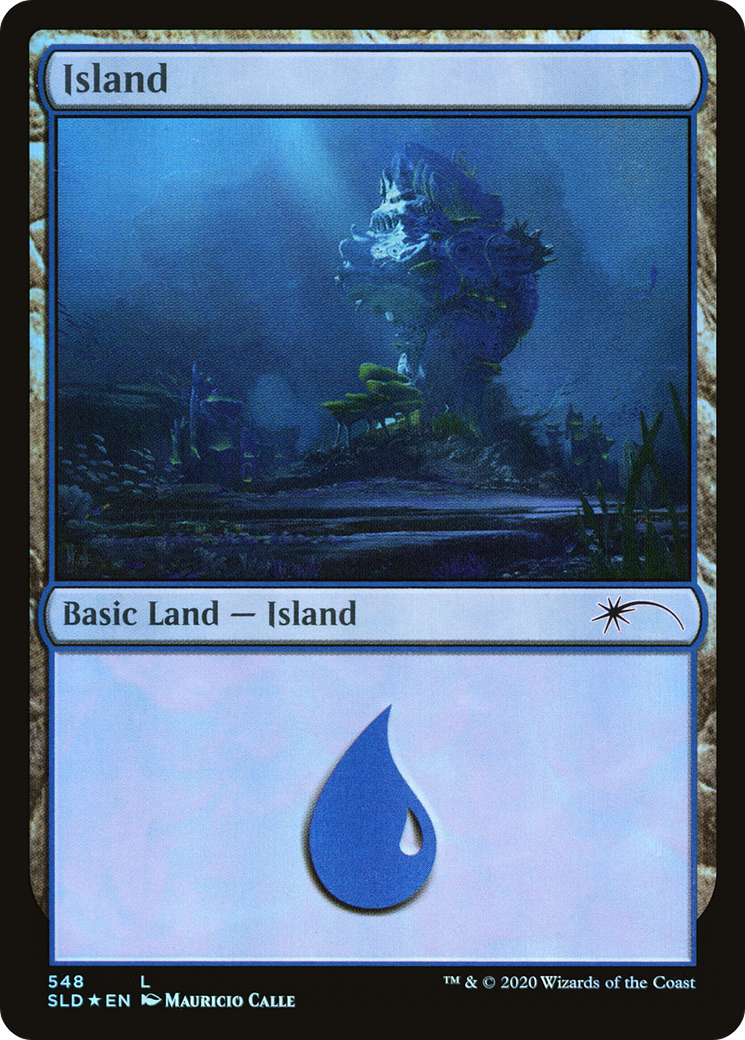 Island (548) (SLD-548) [Secret Lair] Drop Foil MTG Single Wizards of the Coast