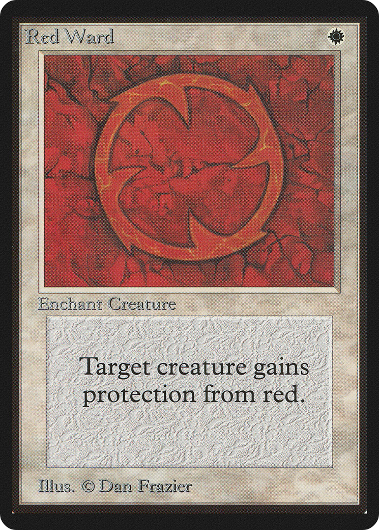 Red Ward [Beta Edition] MTG Single Magic: The Gathering   