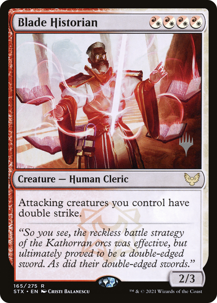 Blade Historian (PPSTX-165) [Strixhaven: School of Mages Promos] MTG Single Wizards of the Coast