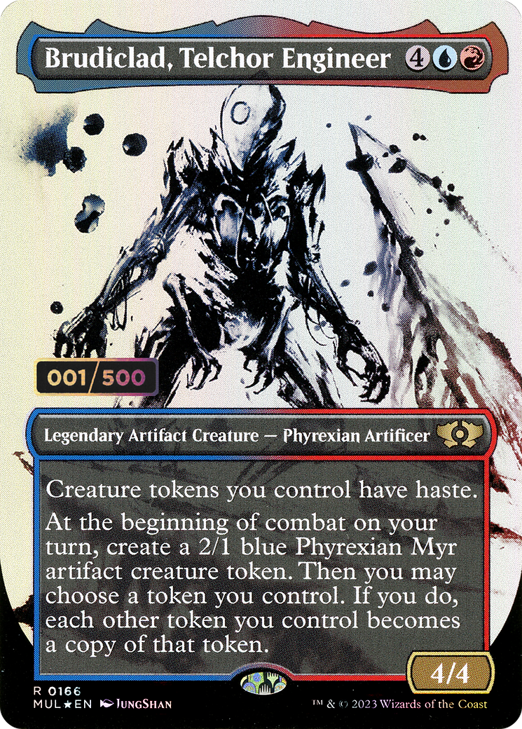 Brudiclad, Telchor Engineer (Serial Numbered) (MUL-166) [Multiverse Legends] (Showcase) (Borderless) Foil MTG Single Wizards of the Coast