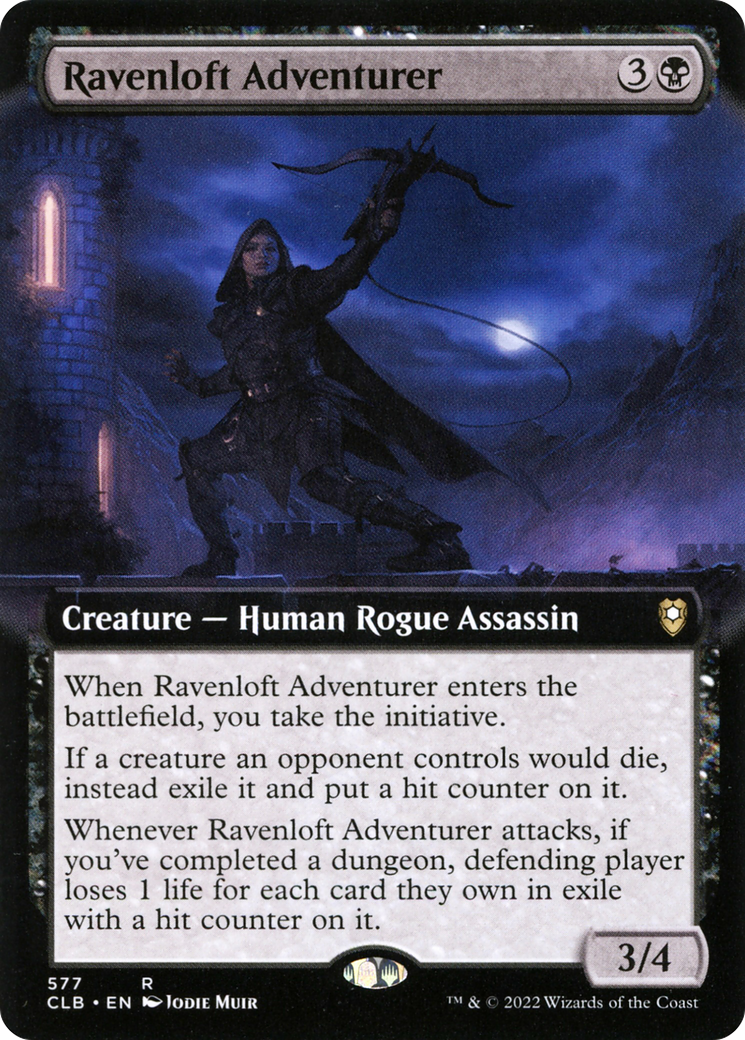 Ravenloft Adventurer (CLB-577) [Commander Legends: Battle for Baldur's Gate] (Extended Art) MTG Single Wizards of the Coast