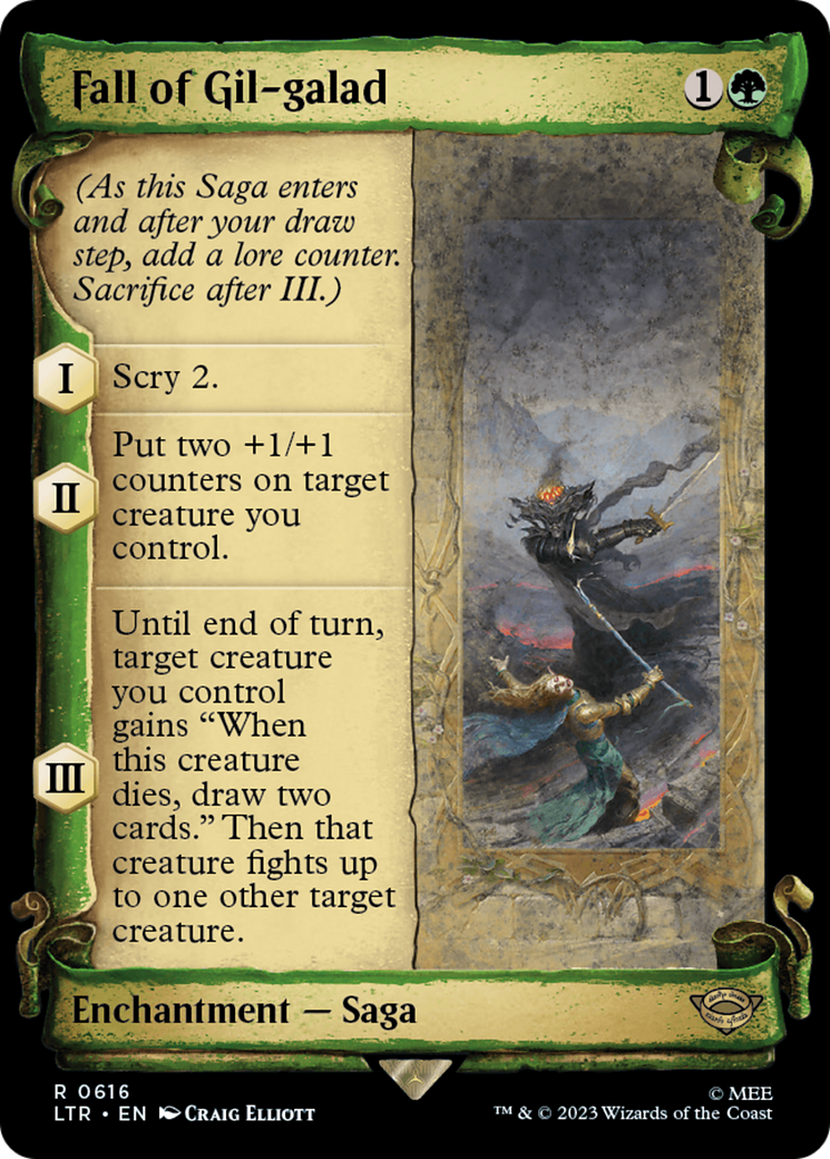 Fall of Gil-galad (Showcase Scrolls) (LTR-616) [The Lord of the Rings: Tales of Middle-earth] (Showcase) MTG Single Wizards of the Coast