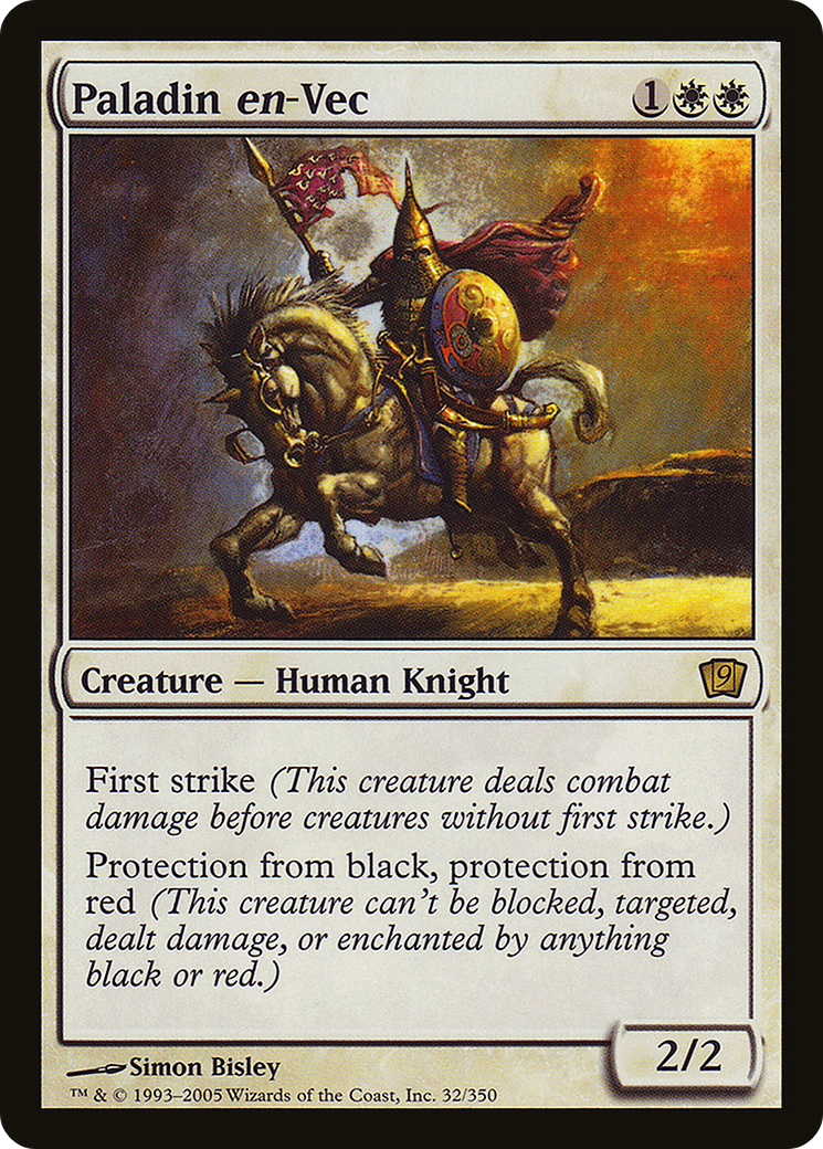 Paladin en-Vec (9ED-032) [9th Edition] MTG Single Wizards of the Coast