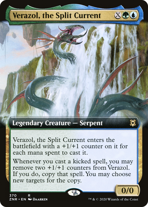 Verazol, the Split Current (ZNR-370) [Zendikar Rising] (Extended Art) MTG Single Wizards of the Coast