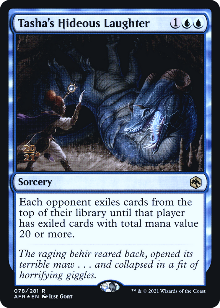 Tasha's Hideous Laughter (PRE-078) [Adventures in the Forgotten Realms Promos] Foil MTG Single Wizards of the Coast