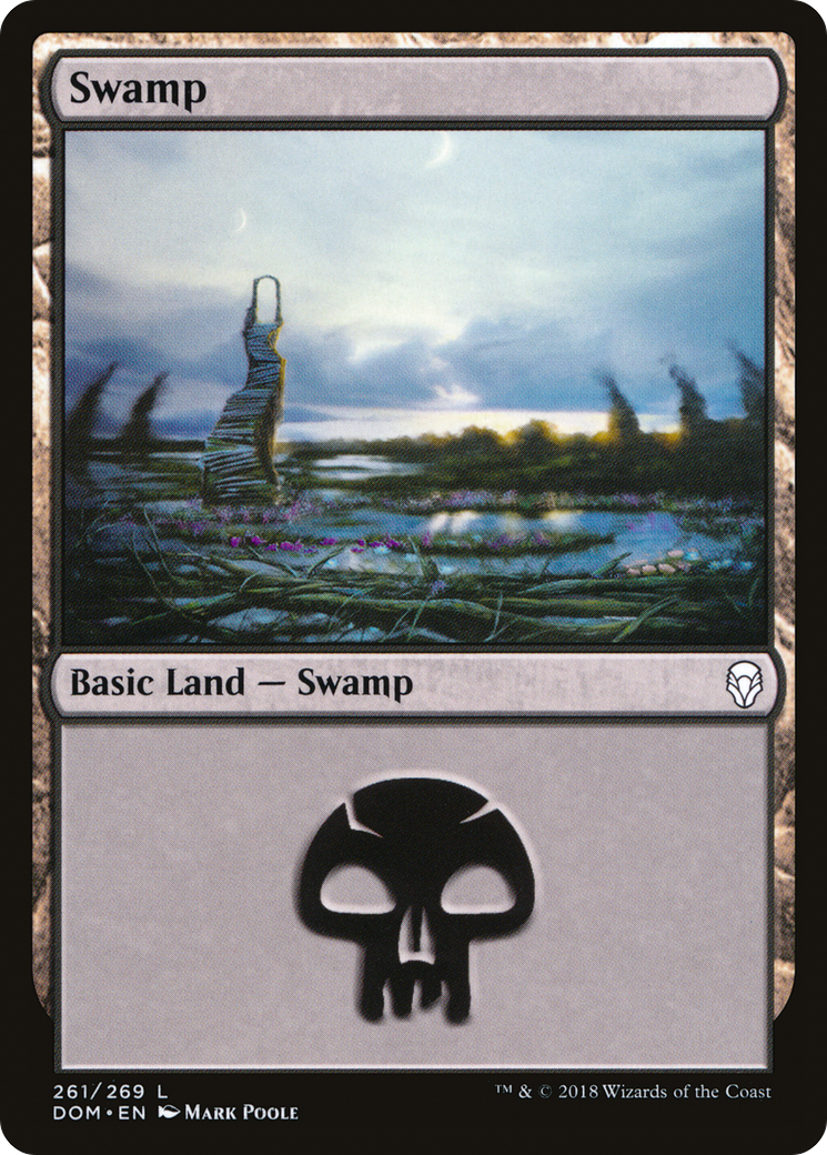 Swamp (261) [Dominaria] MTG Single Magic: The Gathering