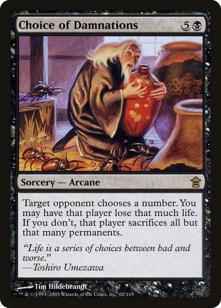Choice of Damnations (SOK-062) [Saviors of Kamigawa] Foil MTG Single Wizards of the Coast
