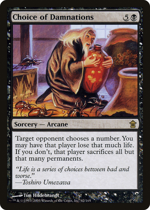 Choice of Damnations (SOK-062) [Saviors of Kamigawa] MTG Single Wizards of the Coast