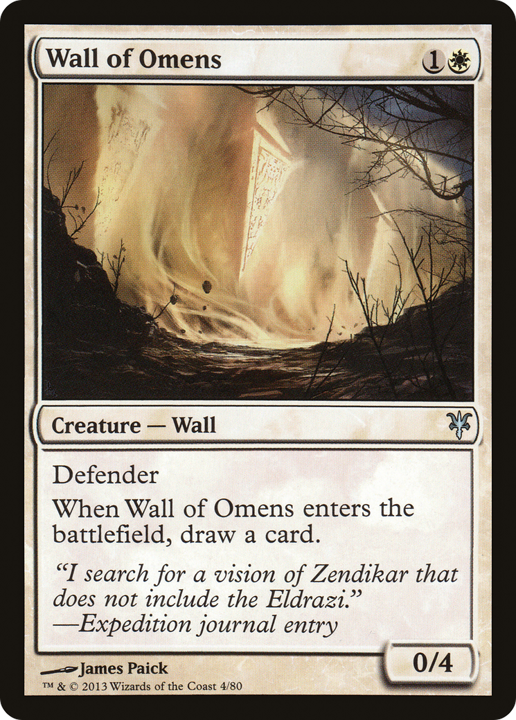 Wall of Omens (DDK-004) [Misc] Duel Decks: Sorin vs. Tibalt MTG Single Wizards of the Coast