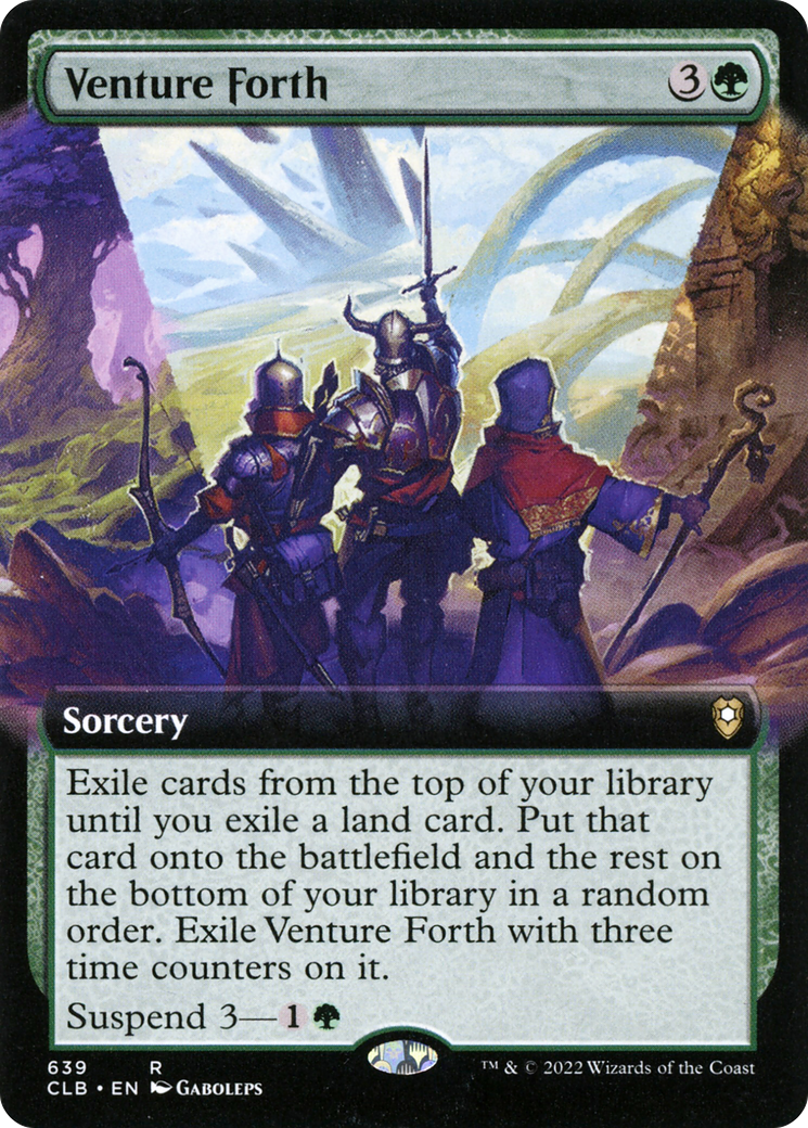 Venture Forth (CLB-639) [Commander Legends: Battle for Baldur's Gate] (Extended Art) MTG Single Wizards of the Coast