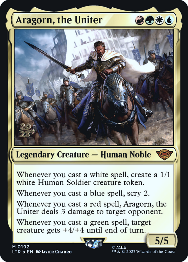Aragorn, the Uniter (PRE-192) [Tales of Middle-earth Promos] Foil MTG Single Wizards of the Coast