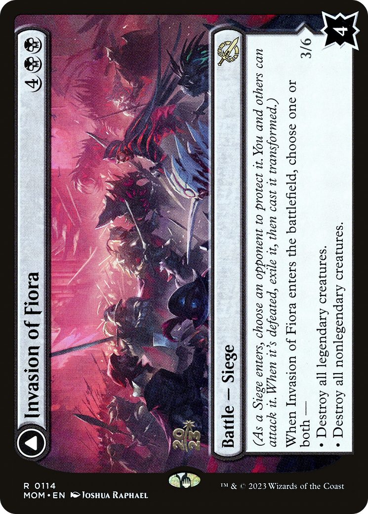 Invasion of Fiora (PRE-114) [March of the Machine Promos] Foil MTG Single Wizards of the Coast