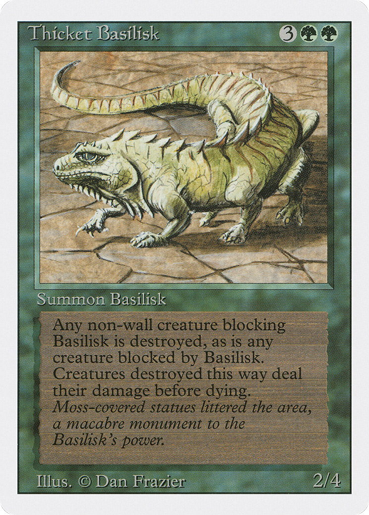 Thicket Basilisk (3ED-218) [Revised Edition] MTG Single Wizards of the Coast
