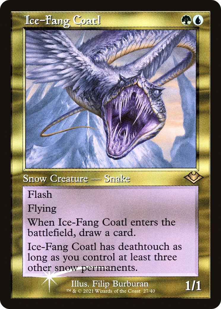Ice-Fang Coatl (MH1-027) [Modern Horizons 1 Timeshifts] Foil MTG Single Wizards of the Coast