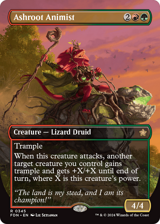Ashroot Animist (FDN-345) [Foundations] (Borderless) MTG Single Wizards of the Coast