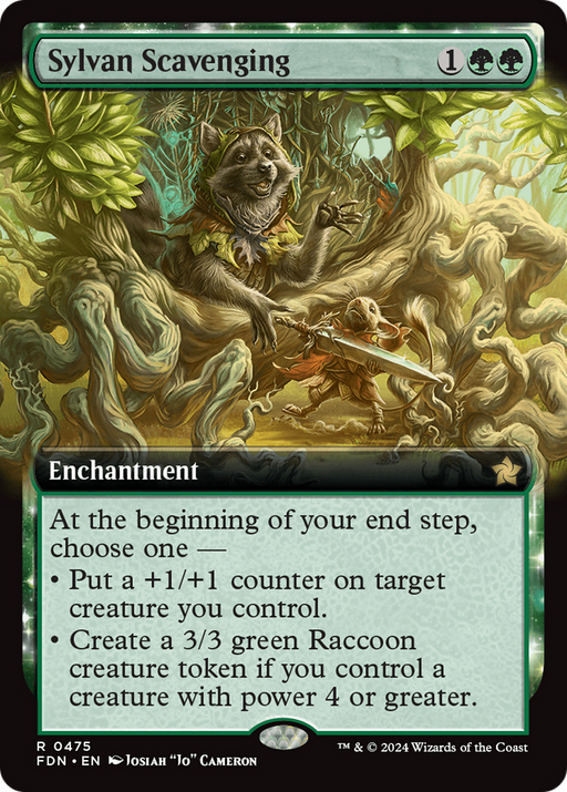 Sylvan Scavenging (FDN-475) [Foundations] (Extended Art) Foil MTG Single Wizards of the Coast