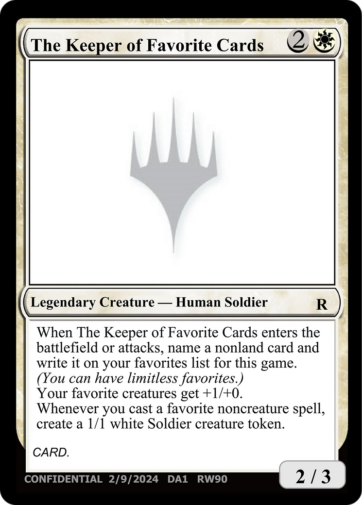 The Keeper of Favorite Cards (UNK-RW90A) [Misc] Unknown Event MTG Single Wizards of the Coast